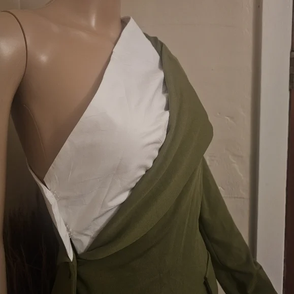 Miss Circle Zola Olive One Sleeve Blazer Dress - Picture 5 of 11